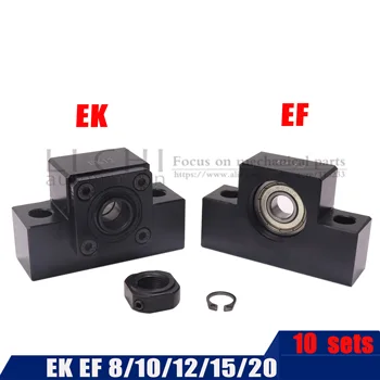 

10sets EK12 EF12 EK15 EF15 EK20 EF20 for SFU1204 SFU1605 Ball Screw End Support Unit EK20 EF20