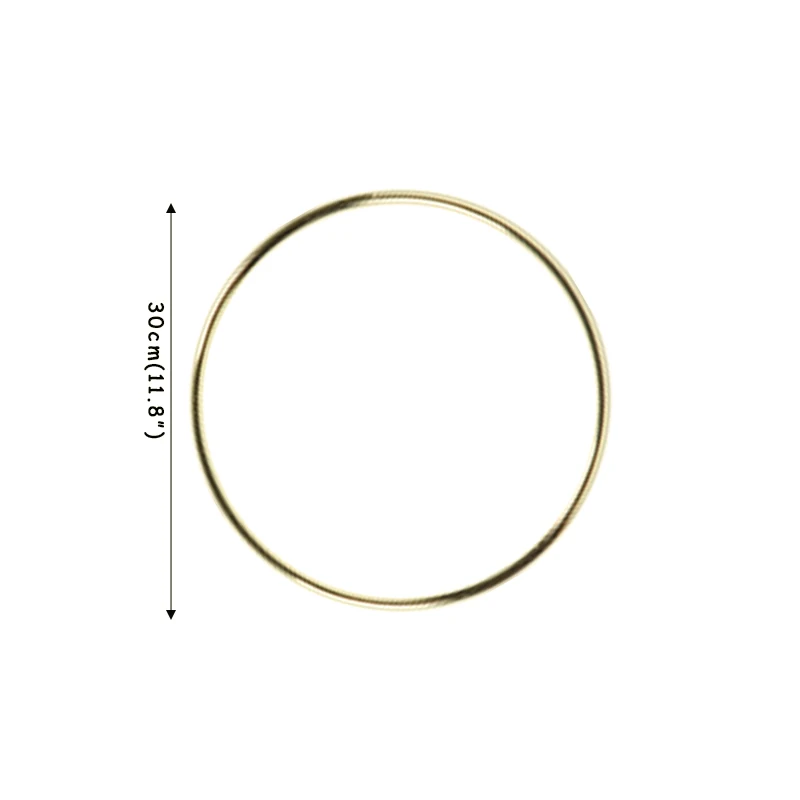 30cm hoop Cyuan 10-40 см сделай сам цветок обруч-венок золото железо металлическое кольцо подвесная Гирлянда украшение день Рождения Вечеринка Детский душ украшения - Цвет: 30cm hoop