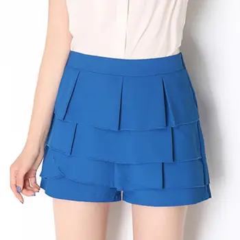 

Fashion women chiffon shorts Gray plus size polka dot shorts Summer