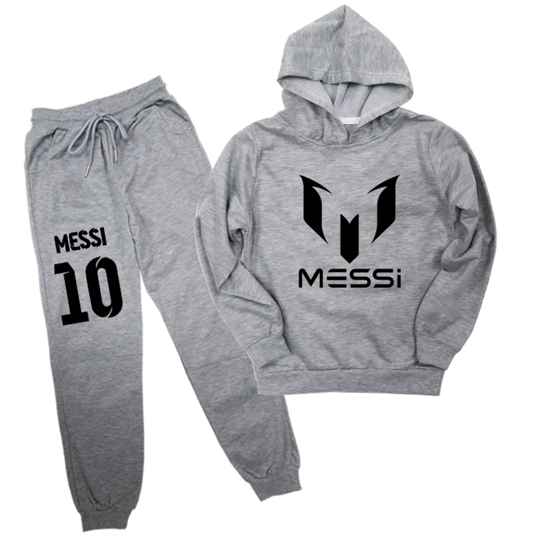 Messi 10 Толстовка и штаны костюм дети толстовка мода повседневная мальчики девочки
