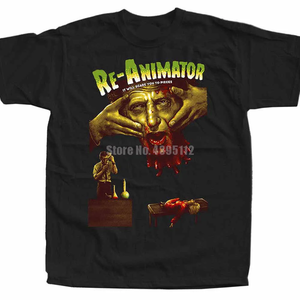Re Animator S Gordon Movie Poster Femmes футболка одежда в стиле хип-хоп для спортзала футболки с