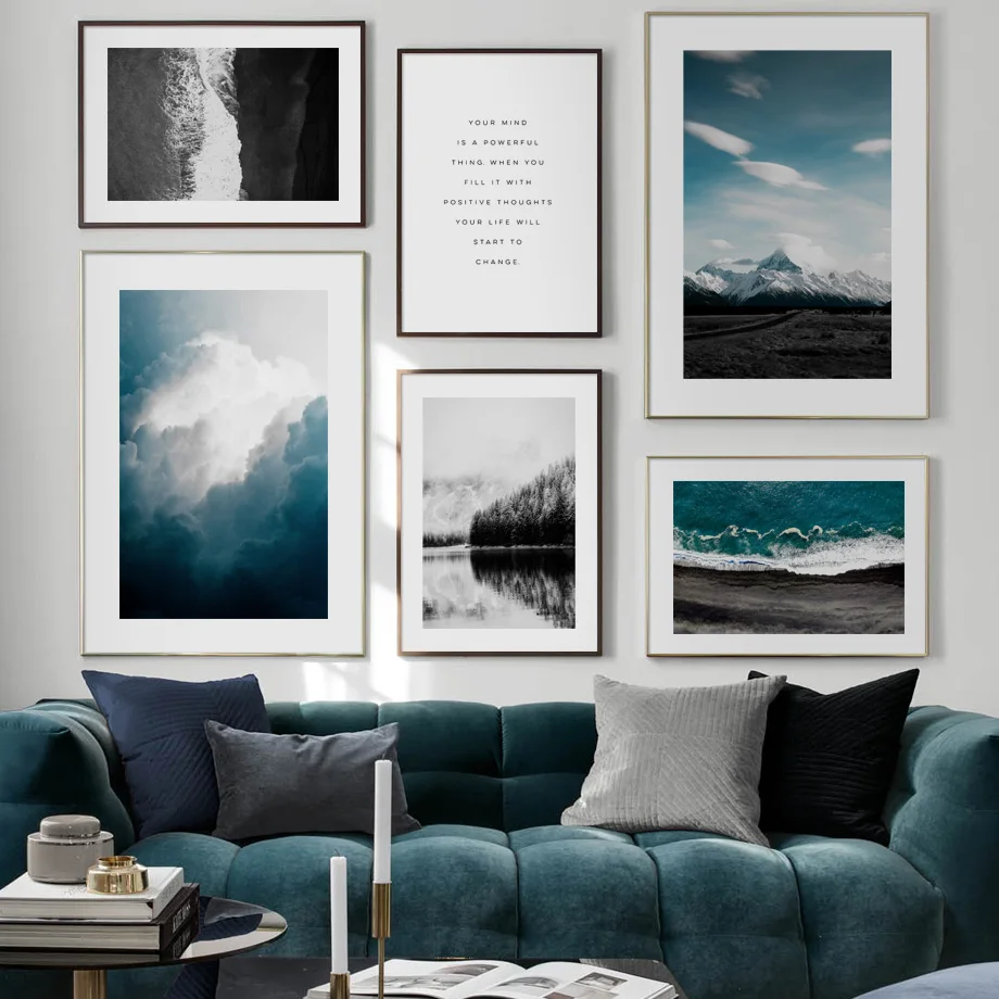 Blue-Sea-Forest-Sky-Life-Quotes-Landscape-Wall-Art-Canvas-Painting-Nordic-Posters-And-Prints-Wall (2)