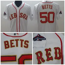 Новейшая Мужская и женская Молодежная Футболка Boston Mookie Betts 50 Red Sox серии чемпионов мира