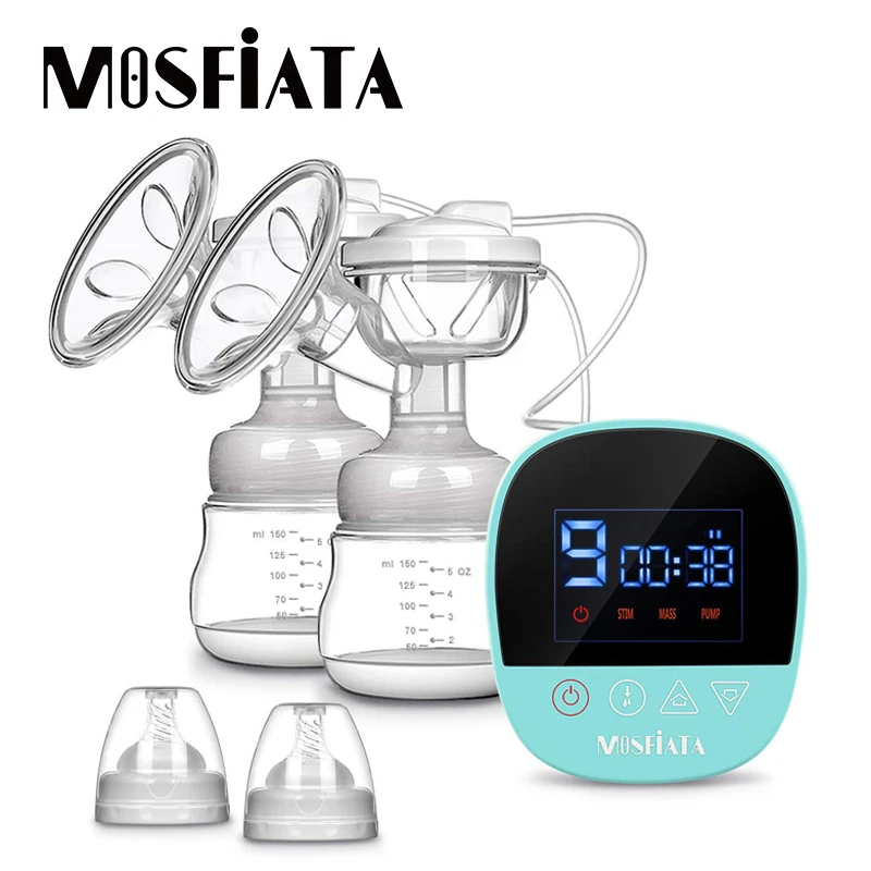 

Electric Breast Pump Rechargeable Nursing Breastfeeding Pump with Milk Bottle LCD Smart Touch Screen Baby Accessories BPA Free