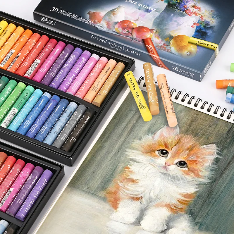 Mungyo Gallery Artists Soft Oil Pastels Set MOPV-48 Colors Non Toxic Adult Kids Drawing Art Supplies Painting Stick Coloring