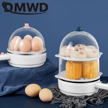 DMWD patelnia elektryczna wielofunkcyjna Mini jajko omlet kuchenka jajowar parowar naleśnik smażony stek non-stick patelnia tanie tanio CN (pochodzenie) 350W 220 v Z tworzywa sztucznego omelette 2N4ZDQ-CH-301