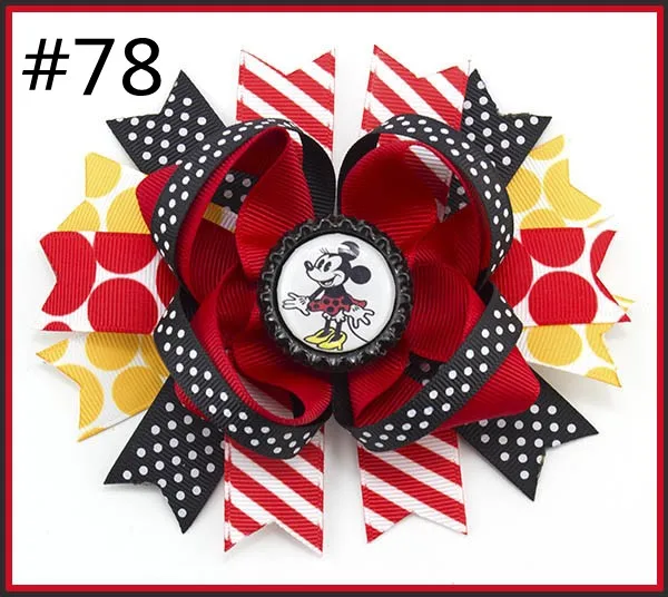 А. Б. С. Д. Е. 300 шт 5," подарочные зажимы для волос популярный мультяшный бант для волос с выстроченными Зажимами Бутик Девушки банты для волос-в