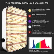 

Dimmable Growth Light 1800W Full Spectrum Waterproof Can Cover 4*4Ft LED Plant Light to Adapt Different Growth Stages of Plant