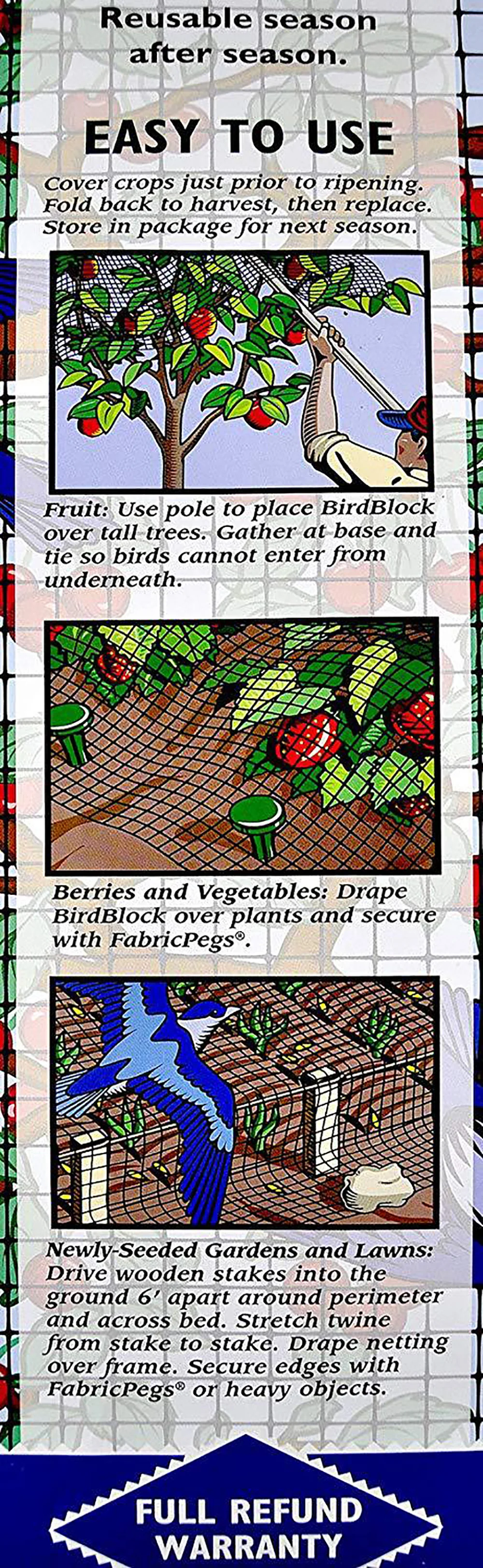 2 шт., садовая птичья сетка для борьбы с вредителями, анти птичья сетка с 20/50 галстуками, фруктовое дерево, овощи, защита садовой сетки