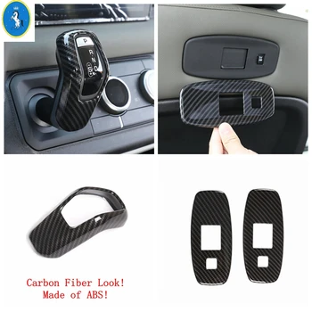 

Carbon Fiber Interior For Land Rover Defender 110 2020 2021 Gear Shift Head Knob / Seat Back USB Charging Port Panel Cover Trim