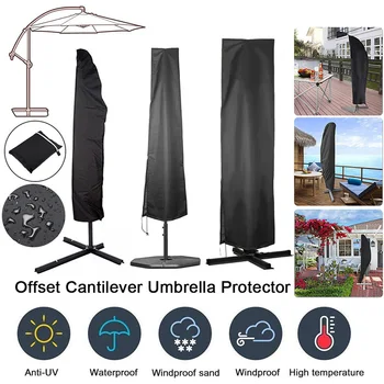 

Waterproof Oxford Cloth Outdoor Banana Umbrella Cover Shade Garden Weatherproof Patio Cantilever Parasol Rain Cover Accessories^