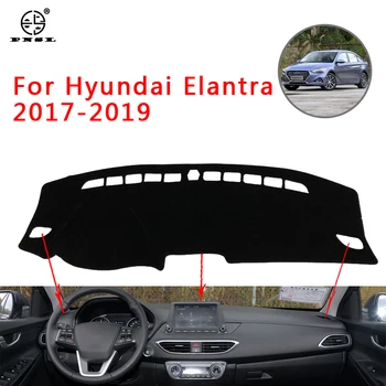 

PNSL Car Dashboard Cover Dash Mat Dash Pad Carpet For Hyundai Elantra 2017 2018 2019 2020 anti - slip anti - uv Dust proof