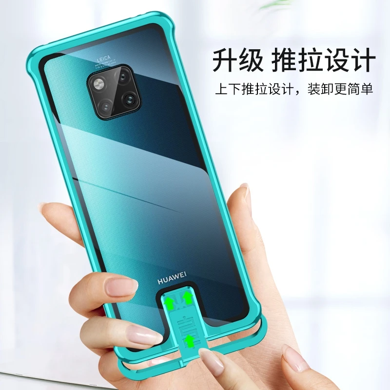 Металлический Чехол-бампер для huawei mate 30 P30 mate 20 pro Push-Pull из закаленного стекла жесткий чехол для huawei Honor20 Nova5 pro