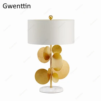 

Modern Copper Table Lamp Marble Base Standing Desk Light for Bedroom Read Bedside Lamp Led Light Fixtures Luminaire Nordic Decor
