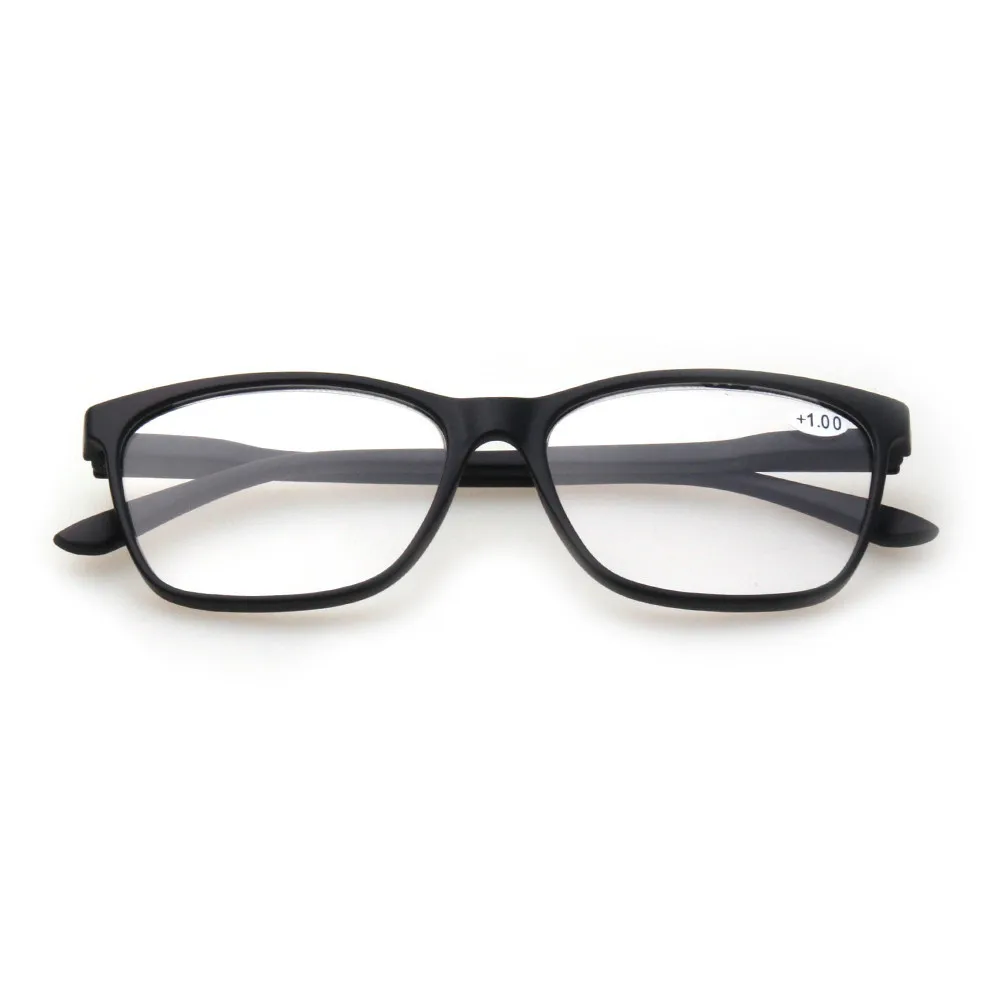 

Stylish Rectangular Reading Glasses Hinged Reading Glasses for Men and Women, Multifocal Diopter 0.5 1.75 2.0 4.0 ... Lens Width