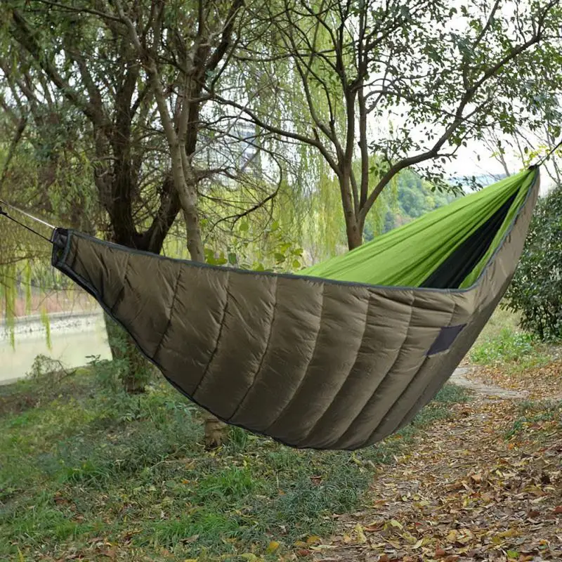 

Winter Cotton Outdoor Army Green Ultralight Warm Portable Camping Thicken Full Length Hammock Underquilt Blanket Foldable