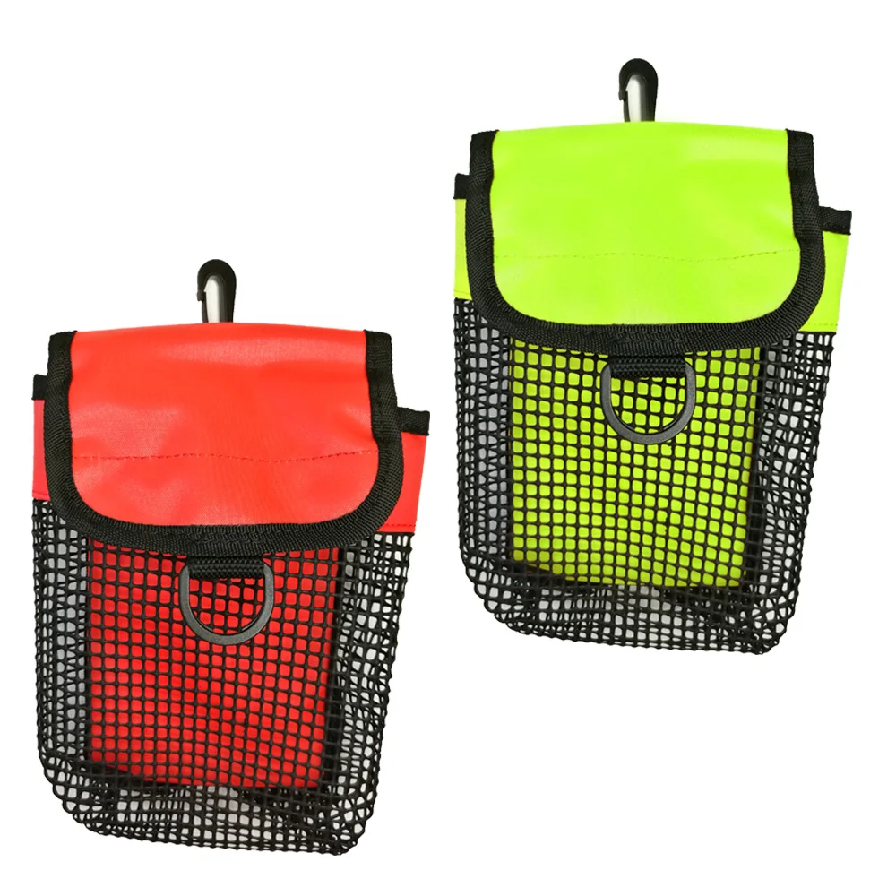 

Diving Finger Spool Reel Mesh Storage Holder Bag With Snap Dive SMB Carrying Pouch