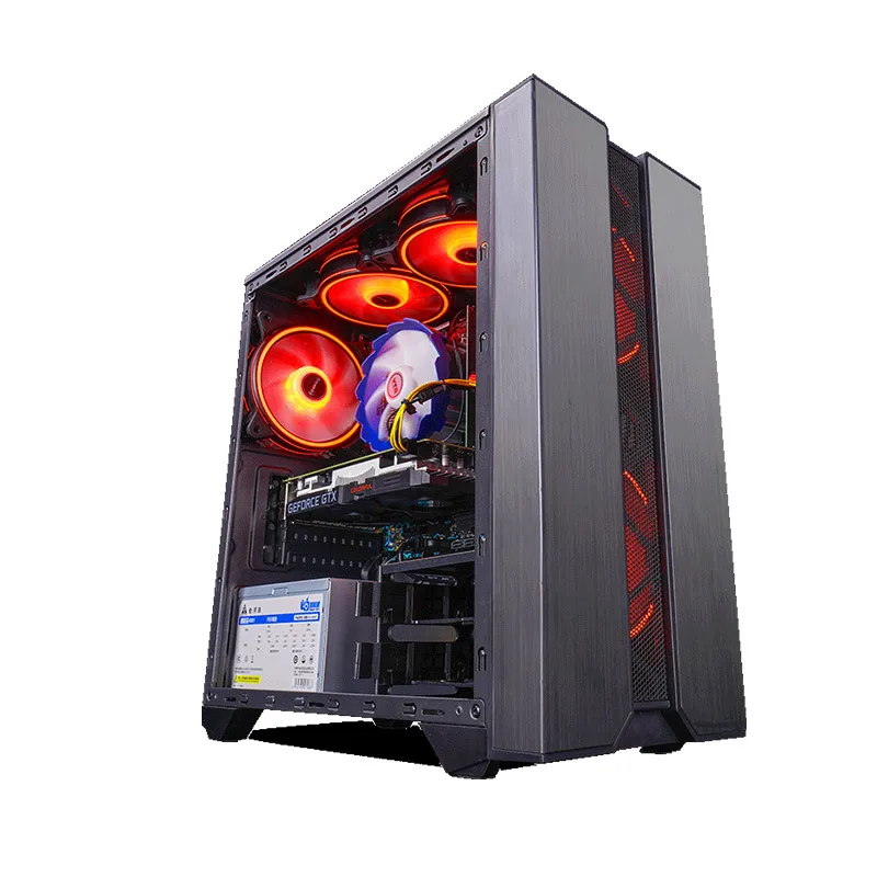 AMD игровой компьютер ПК Ryzen5 2600/GTX1060 3g DDR4 8G/16G ram 256G SSD PUBG/GTA5 высококлассная настольная сборочная машина полный комплект