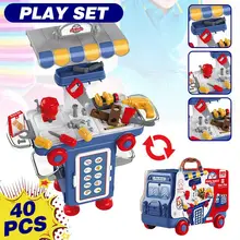 Jouets de cuisine pour enfants, boîte à outils de Simulation, démontage et assemblage de bus déformables, maison de jeu, jouets d'intérieur, cadeaux pour enfants