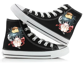 

High-Q Unisex Anime Death Note L Yagami Light Misa Amane Casual Canvas shoes Killer kira L Flat bottom duck shoes plimsolls