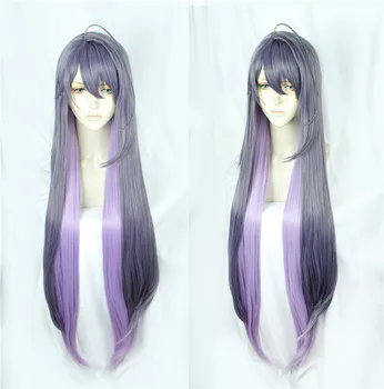 

High Quality Anime Division Rap Battle DRB Long Straight 110cm Cosplay Wig Hypnosis MIC JAKURAI JINGUJI Gray Hair Halloween