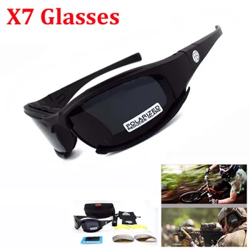 

Outdoor Sport X7 Tactical Polarized C5 Sunglasses Military Airsoft Shooting Goggles UV400 Protection Glasses For Hunting Hiking