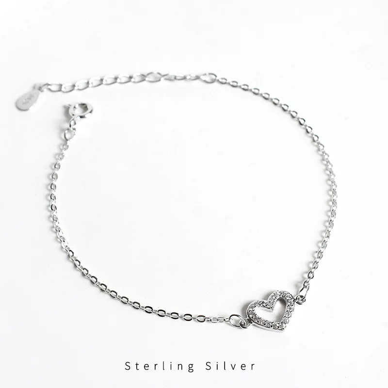 

ZOBEI 925 Sterling Silver LOVER Chain Bracelet Minimalist Fine Jewelry For Women Birthday Party Accessories Gift