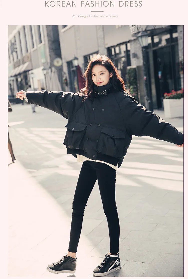 Abrigos Mujer Invierno женские пальто, зимнее корейское Женское пальто размера плюс, Женская куртка, пуховик черного цвета