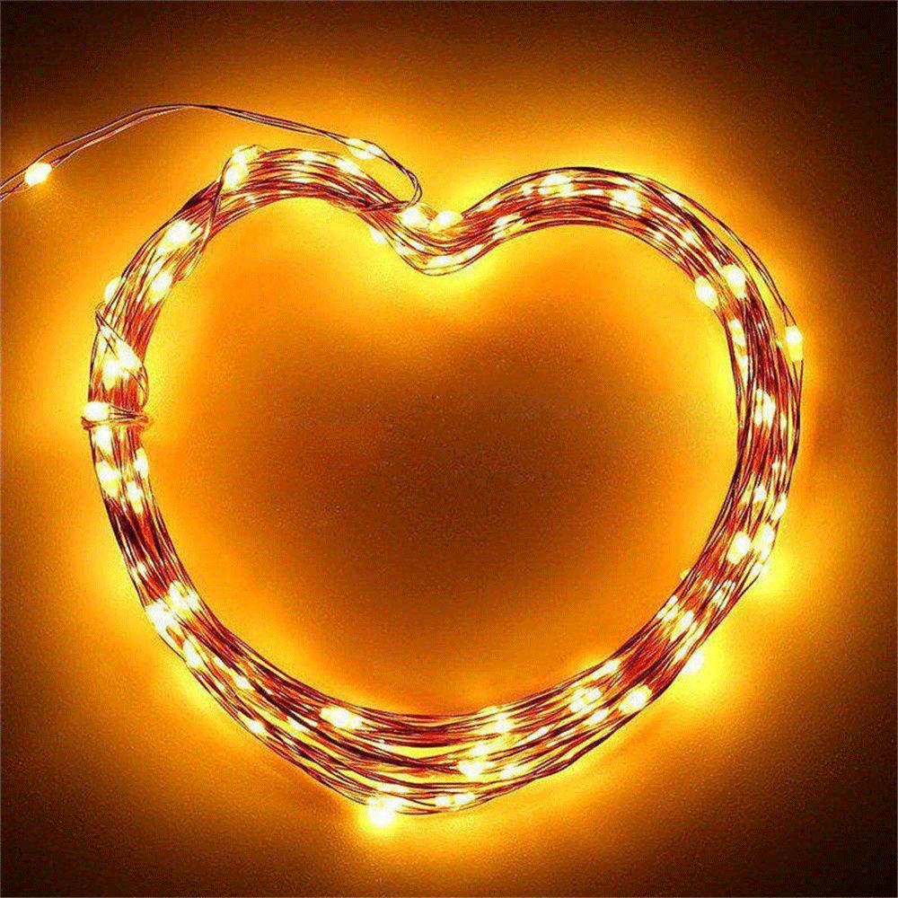 5M 50Lights Outdoor Solar Powered Copper Wire Light String Fairy Festival Party Decoration Home College Garden Ambient Light