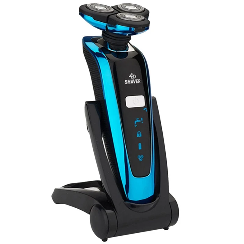

Electric Shaver Razor for Men Rechargeable Waterproof Rotary for Shaving with Nose Trimmer Sideburns Trimmer Face Cleaning Brush