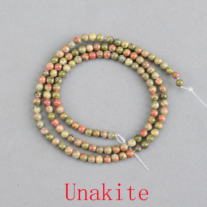 Unakite Натуральный камень Агаты Амазонит гранат Turquoises Лазурит Круглые свободные бусины для самостоятельного изготовления ювелирных изделий браслет ожерелье 2 мм 3 мм - Цвет: Unakite