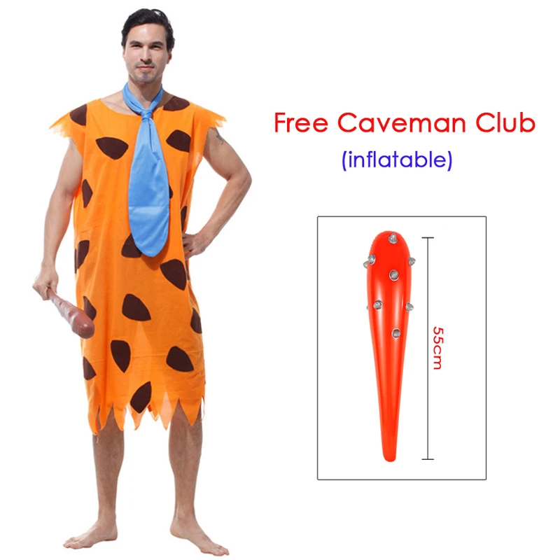 Review of Adult Mens Primitive Savages Costume Fred Flinstones Stone Age Indian Man Cosplay Halloween Carnival Mardi Gras Fancy Dress