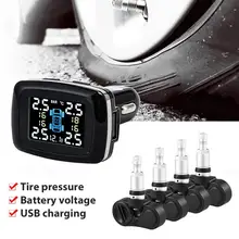 Ultifunction портативный умный автомобиль TPMS USB lcd цветной дисплей Система контроля давления в шинах с датчиком
