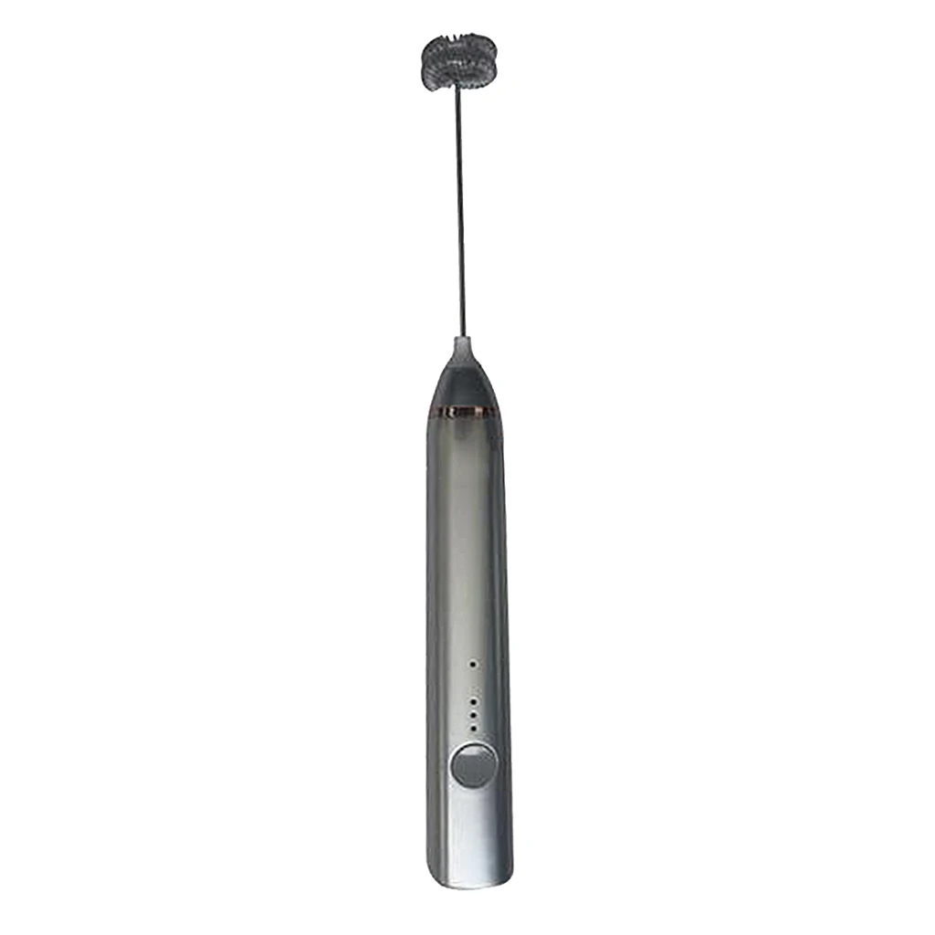 2Set(Silver &Black) of Handheld Electric Milk Frother & Eggbeater Portable Drink Mixer 3 Speeds to Control