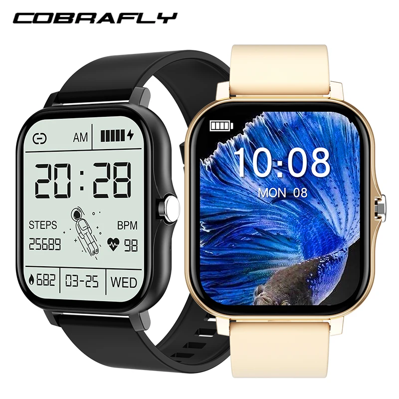 COBRAFLY-reloj inteligente GT20 para Android iOS, dispositivo completamente táctil con control del ritmo cardíaco, llamadas, Bluetooth, 1,69 pulgadas, PK Y20 P8 P8plus