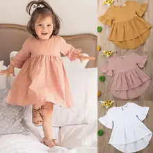 AU/Детская Юбка для маленьких девочек 12 мес.-5 лет, платье для младенцев, одежда для маленьких девочек, одежда, платье