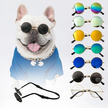 Dla psów koty akcesoria dla zwierząt okulary okulary uprząż akcesoria produkty dla szczeniąt ozdoby soczewki gadżety towary dla zwierząt tanie i dobre opinie YUUMI PET CN (pochodzenie) SunGlasses Metal