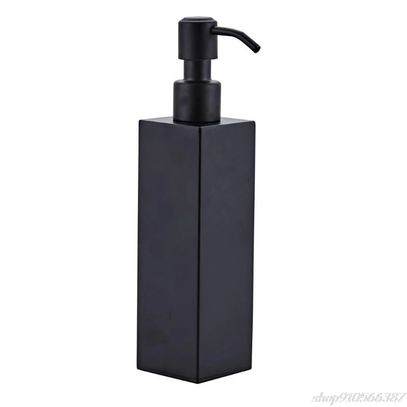 200ml Wall Mounted Bathroom Shower Soap and Lotion Dispenser Bottle Pump Stainless Steel Tower Shampoo Dispenser Black S30 20