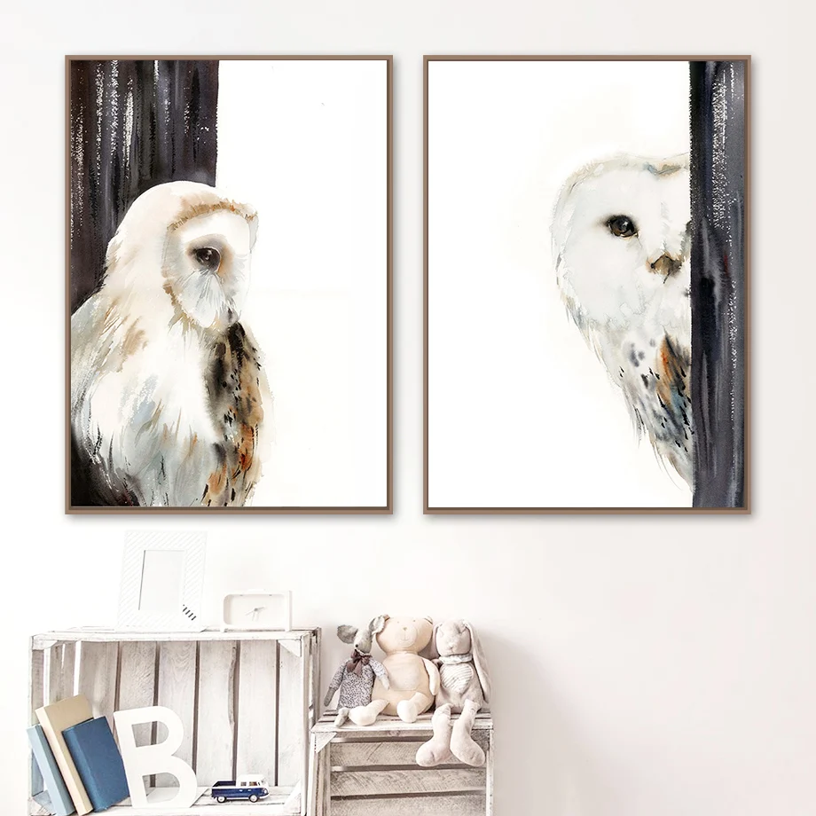 Elephant-Owl-Cat-Rabbit-Bird-Flamingo-Wall-Art-Canvas-Painting-Nordic-Poster-And-Prints-Wall-Pictures (2)