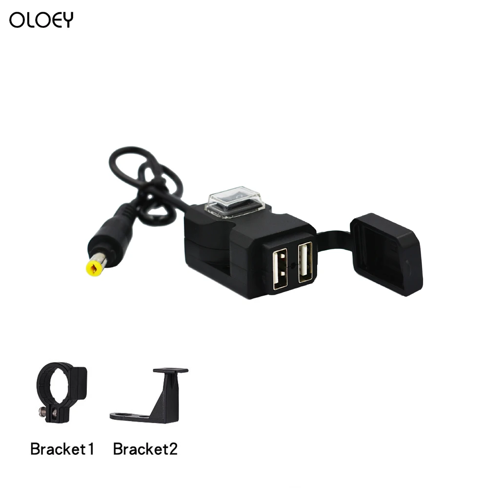 

1PC Universal QC3.1 USB Motorcycle Charger Waterproof Dual USB Quick Change 12V Power Supply Adapter for Iphone Samsung Huawei