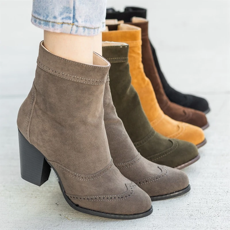 Suede Stylish Walking Booties – Shoe Me Honey