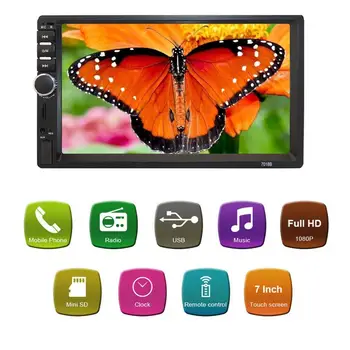 

7 Inch Double 7018B 2 DIN Car FM Stereo Radio MP5 Player TouchScreen Multimedia player MP5 Player USB FM