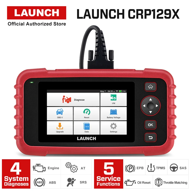 LAUNCH X431 CRP129X OBD2 автомобильное диагностическое масло сканера/SAS сброс EPB/TPMS услуги дроссельной заслонки адаптация для DIY пользователя