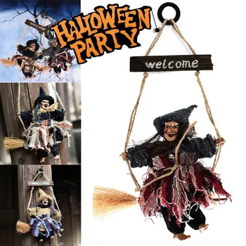 

Halloween Decoration Halloween Bar Decoration Flying Broom Witch Pendant Scary Witch Pendant