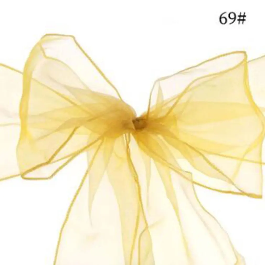 1PCS Beautiful Organza Chair Ribbon Bows Sash for Wedding or Banquet Decoration | Дом и сад