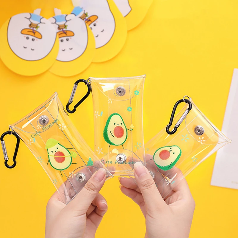 

Transparent Lightweight Organizers Mini Portable Bag Hasp Coin Purse With Hook Transparent Wallet Ornament Bag Pendant Girl Gift