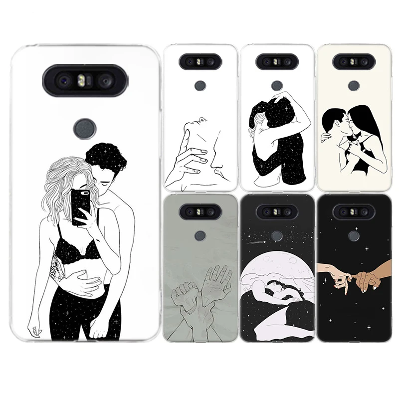Sketch Couple Comic Phone cas cheshire Fundas Silicone Case For LG G8s Q8 Q7 Q6 G7 G6 G5 V50 V40 V30 V20 V10 G4 Cover |