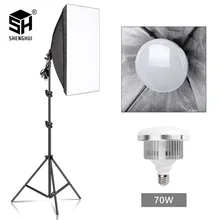 

Studio Kit Photo Softbox Light Box Lighting Single Led Lamp with Tripod Photography Shooting Soft Box Flash E27 Accessories