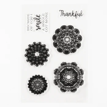 

mandala flower stamps transparent silicone stamps for scrapbooking