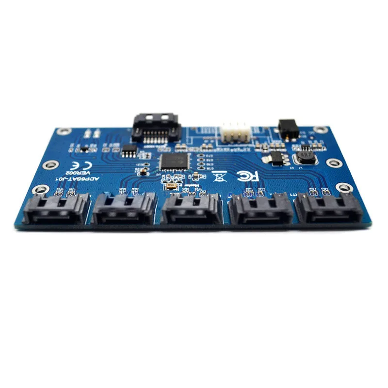 Hotab Adapter Card SATA 1 to 5 Port Converter SATA Port Multiplier Riser Card Hub